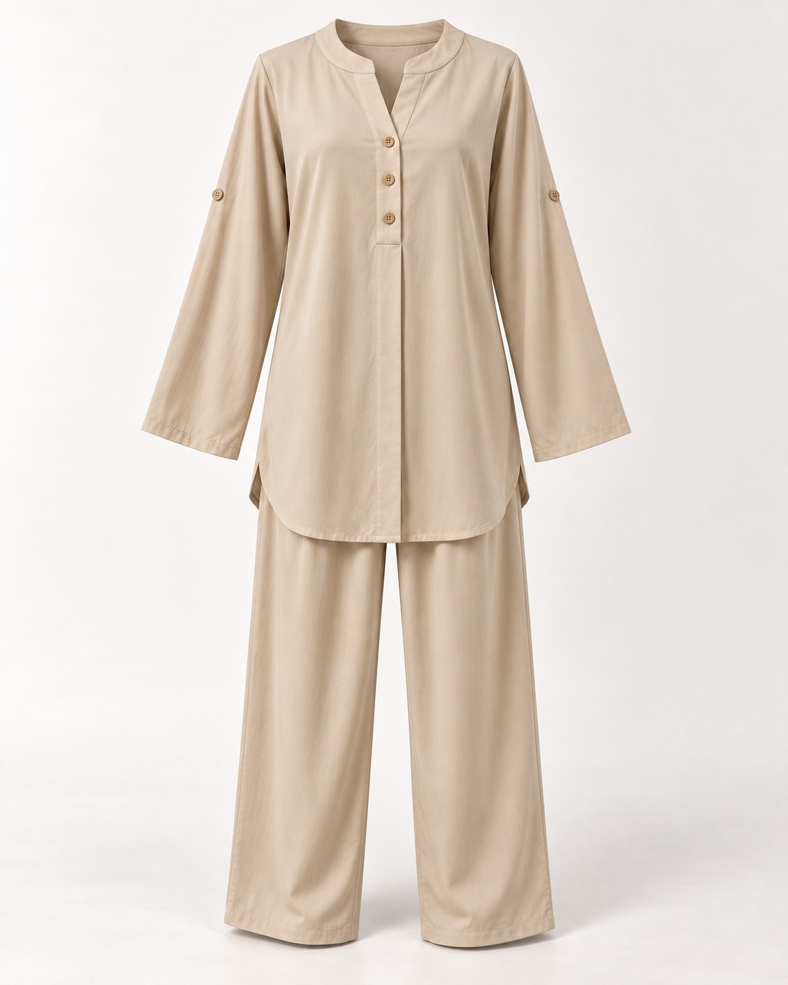 The SAFA One-Set in Beige TENCEL Lyocell